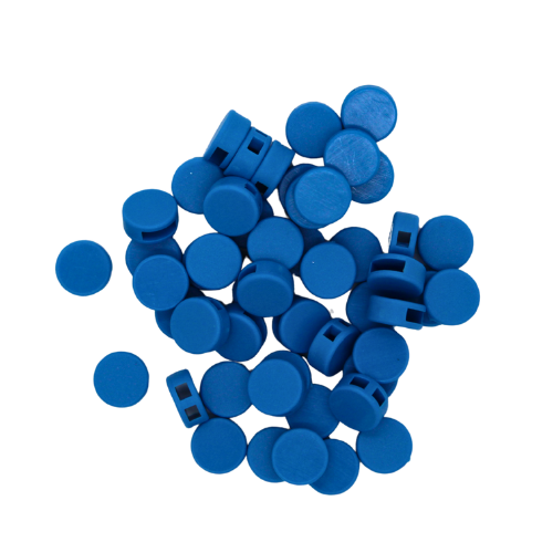 Kunststoffplomben 12mm, blau - 100 Stück