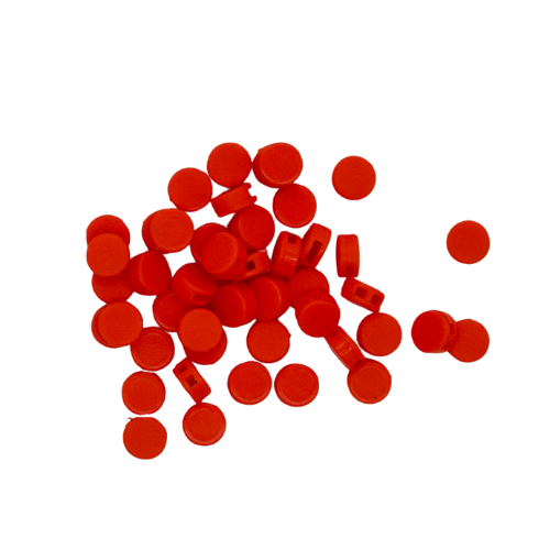 Kunststoffplomben 8mm, orange - 100 Stück