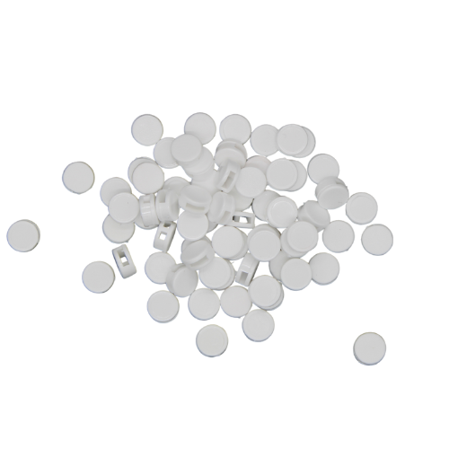 Kunststoffplomben 8mm, weiß - 100 Stück