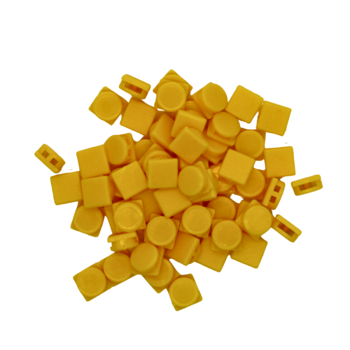 Kunststoffplomben 8mm, Einfache Handhabbarkeit, gelb - 100 Stück