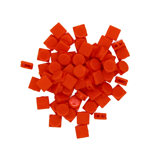 Kunststoffplomben 8mm, Einfache Handhabbarkeit, orange - 100 Stück