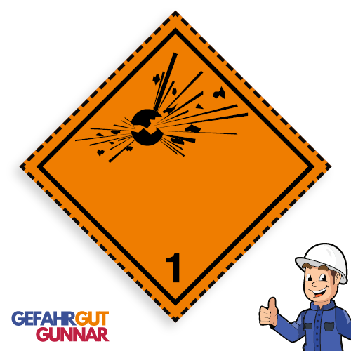 Explosionsgefährlich / Explosive Stoffe 1 (1.000 Stück)