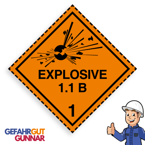 Explosionsgefährlich / Explosive Stoffe EXPLOSIVE 1.1 B