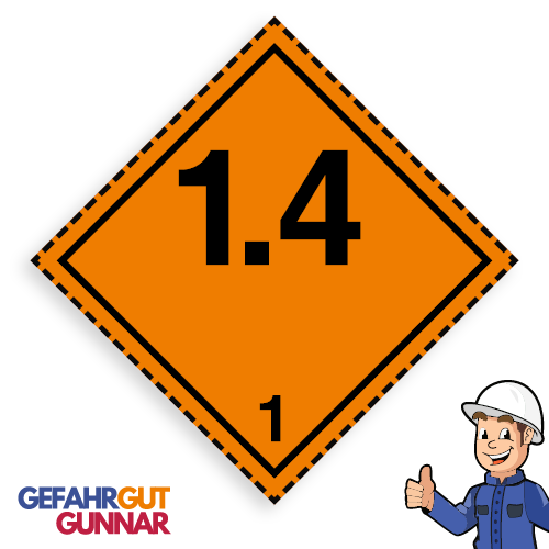 Explosionsgefährlich / Explosive Stoffe 1.4 (1.000 Stück)