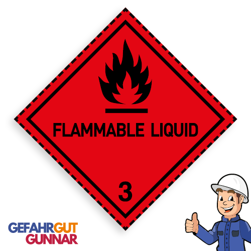 Entzündbare, flüssige Stoffe: FLAMMABLE LIQUID