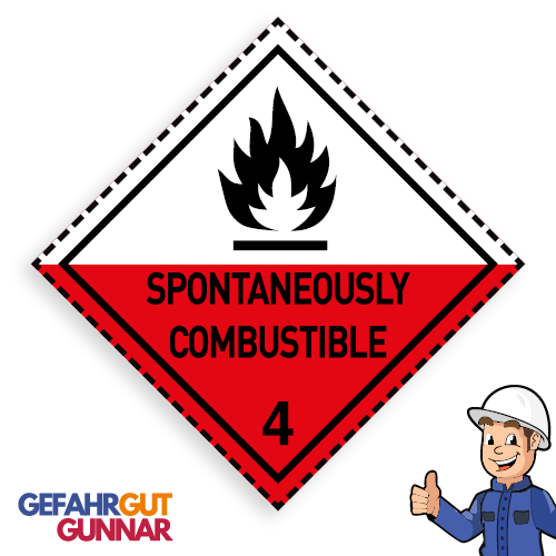 Selbstentzündliche Stoffe: SPONTANEOUSLY COMBUSTIBLE