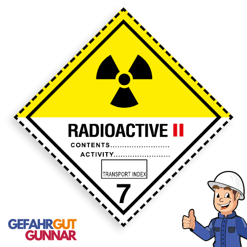 Radioaktive Stoffe (Kategorie II) Unterklasse 7B