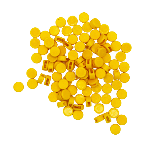 Kunststoffplomben 8mm, gelb - 100 Stück